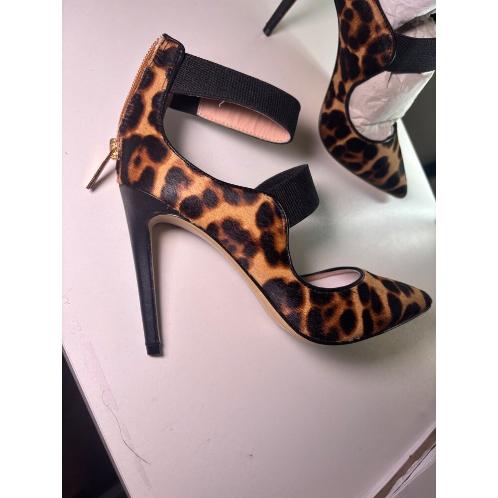 Rachel Zoe 'Jade' Leopard Print Calf Hair Stiletto Heels - Size 6 NIB - Picture 2 of 15